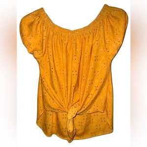 NWOT little girls eyelet fabric Top 7/8